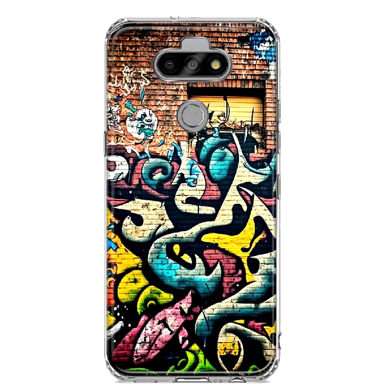 For LG Aristo 5/Phoenix 5/Risio 4 Urban Graffiti Wall Art Painting Design Hybrid Protective Phone Case Cover