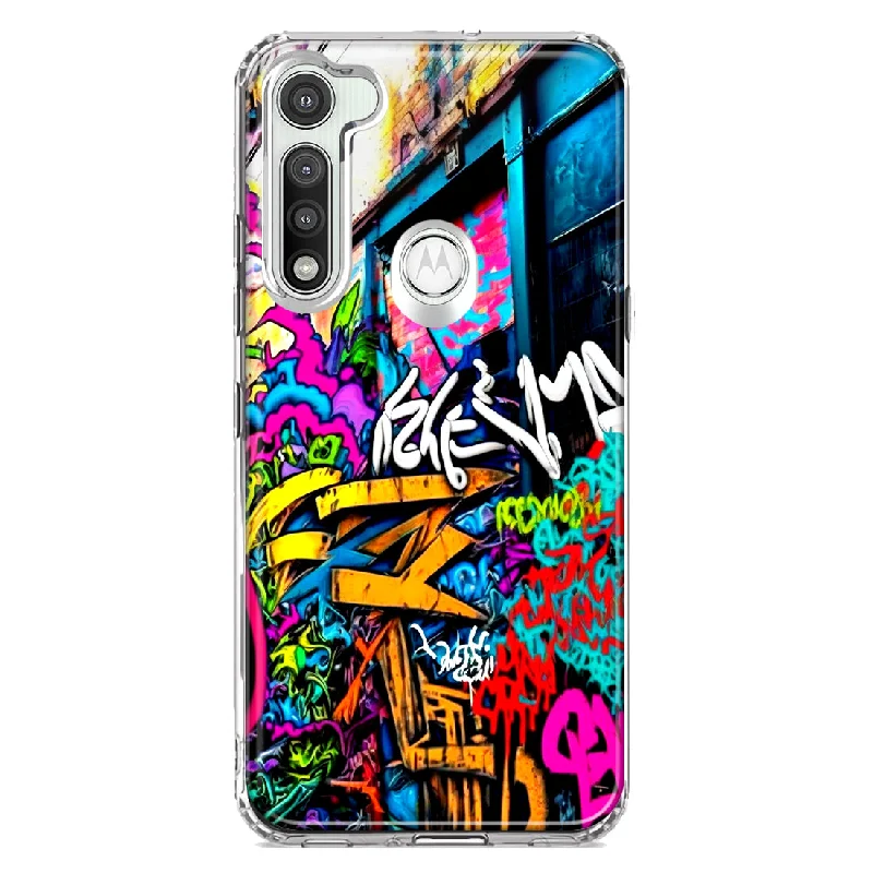 For Motorola Moto G Fast Urban Graffiti Street Art Painting Design Hybrid Protective Phone Case Cover