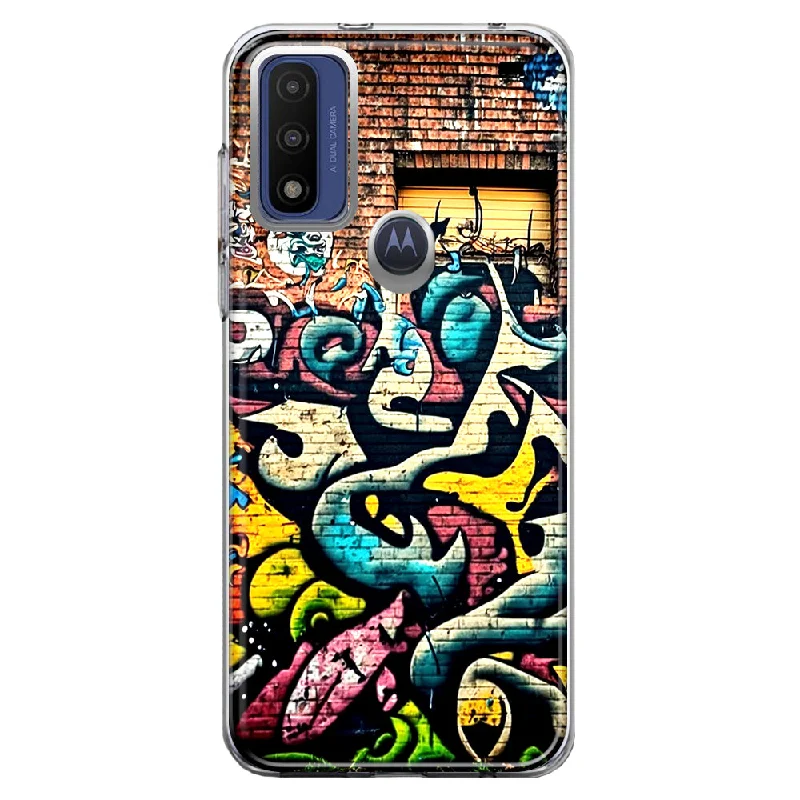 For Motorola Moto G Play 2023 Urban Graffiti Wall Art Painting Design Hybrid Protective Phone Case Cover