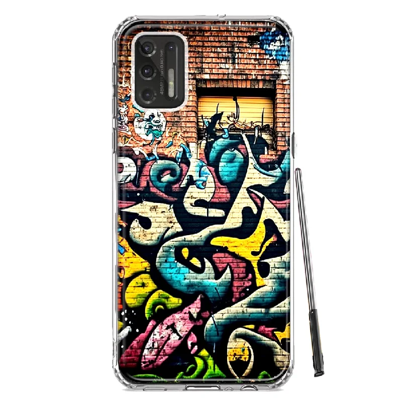 For Motorola Moto G Stylus 2021 Urban Graffiti Wall Art Painting Design Hybrid Protective Phone Case Cover