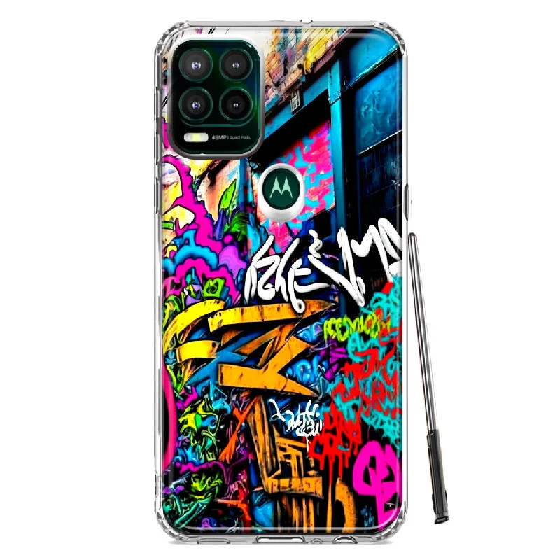 For Motorola Moto G Stylus 5G Urban Graffiti Street Art Painting Design Hybrid Protective Phone Case Cover