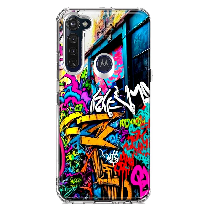 For Motorola Moto G Stylus Urban Graffiti Street Art Painting Design Hybrid Protective Phone Case Cover