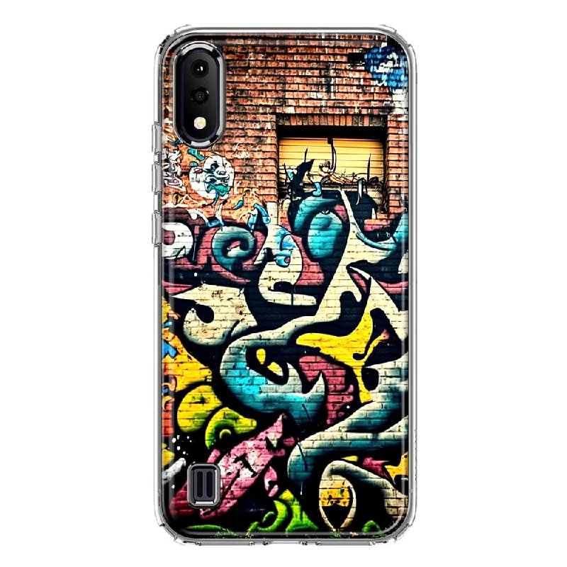 For Samsung Galaxy A01 Urban Graffiti Wall Art Painting Design Hybrid Protective Phone Case Cover