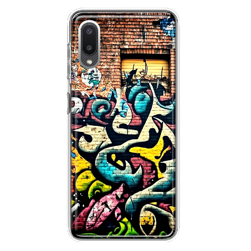 For Samsung Galaxy A02 Urban Graffiti Wall Art Painting Design Hybrid Protective Phone Case Cover