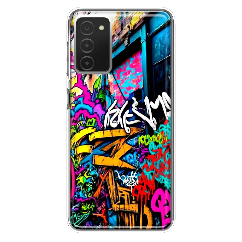 For Samsung Galaxy A03S Urban Graffiti Street Art Painting Design Hybrid Protective Phone Case Cover