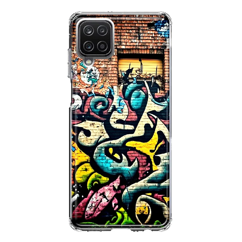 For Samsung Galaxy A12 Urban Graffiti Wall Art Painting Design Hybrid Protective Phone Case Cover