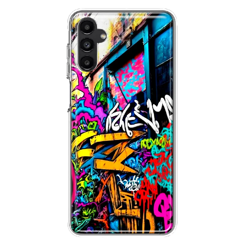 For Samsung Galaxy A13 Urban Graffiti Street Art Painting Design Hybrid Protective Phone Case Cover