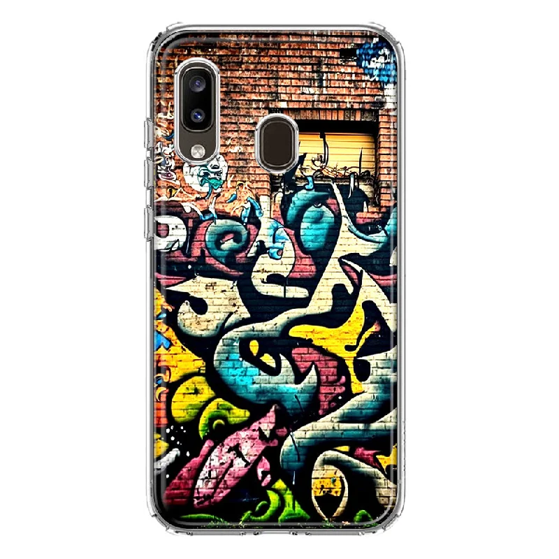 For Samsung Galaxy A20 Urban Graffiti Wall Art Painting Design Hybrid Protective Phone Case Cover