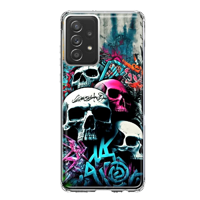 For Samsung Galaxy A31 Skulls Graffiti Painting Art Design Hybrid Protective Phone Case Cover