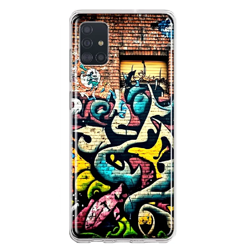 For Samsung Galaxy A51 Urban Graffiti Wall Art Painting Design Hybrid Protective Phone Case Cover