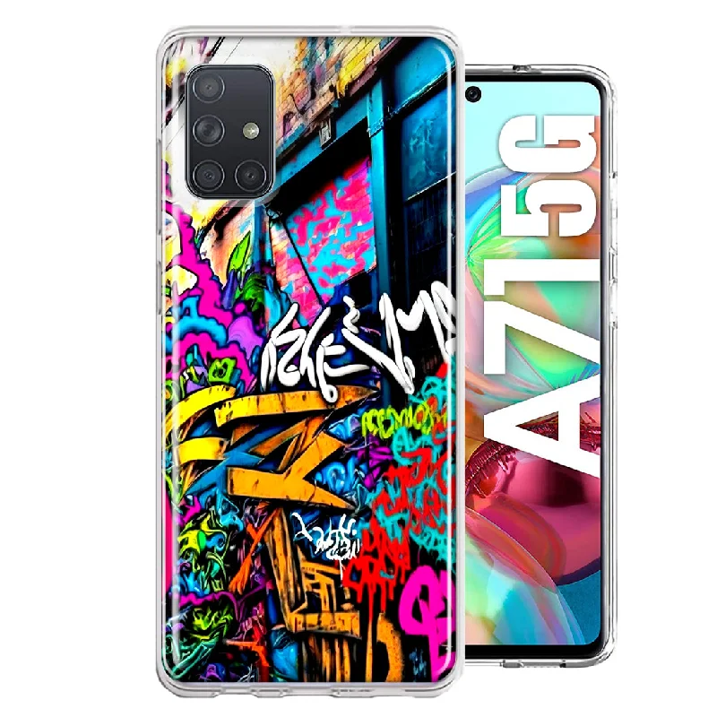 For Samsung Galaxy A71 4G Urban Graffiti Street Art Painting Design Hybrid Protective Phone Case Cover