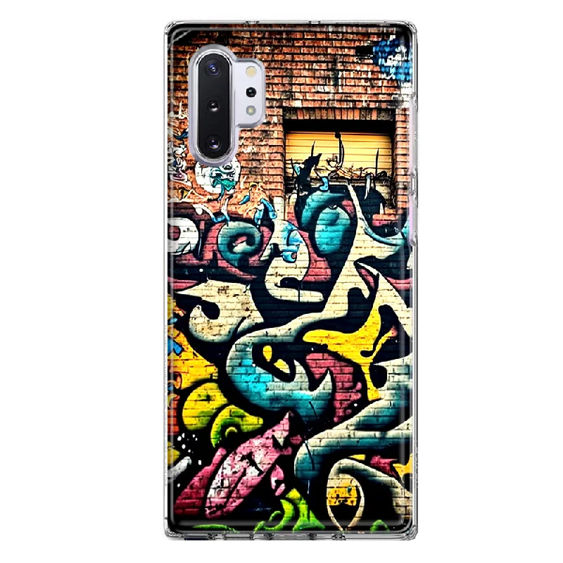 For Samsung Galaxy Note 10 Plus Urban Graffiti Wall Art Painting Design Hybrid Protective Phone Case Cover