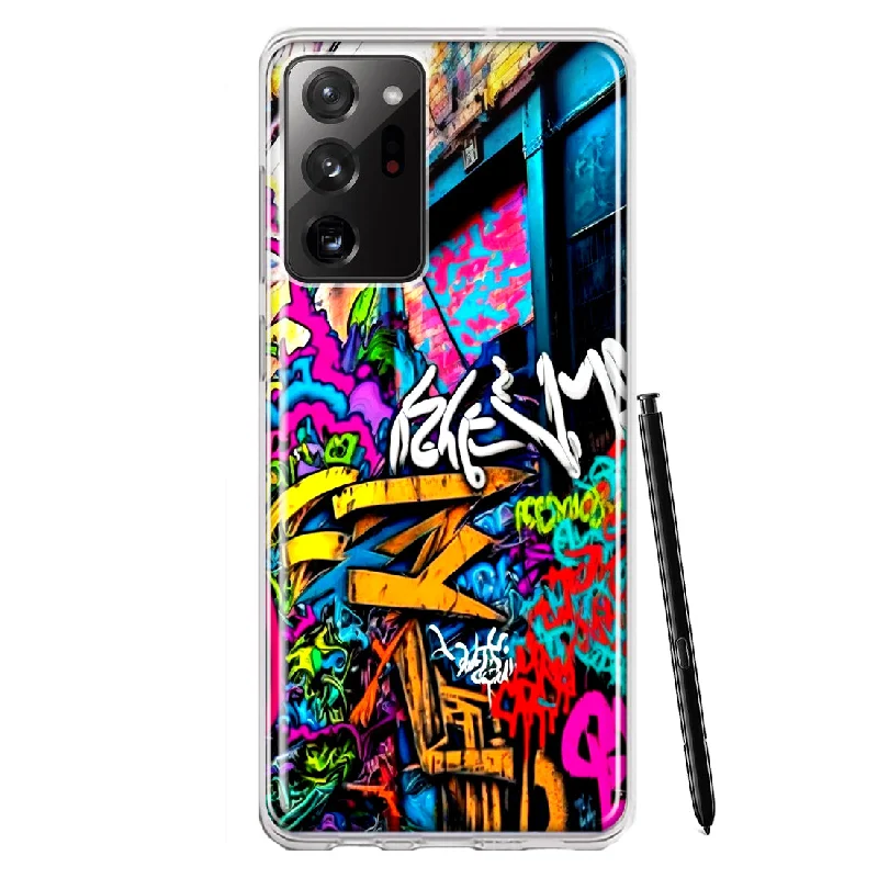 For Samsung Galaxy Note 20 Ultra Urban Graffiti Street Art Painting Design Hybrid Protective Phone Case Cover