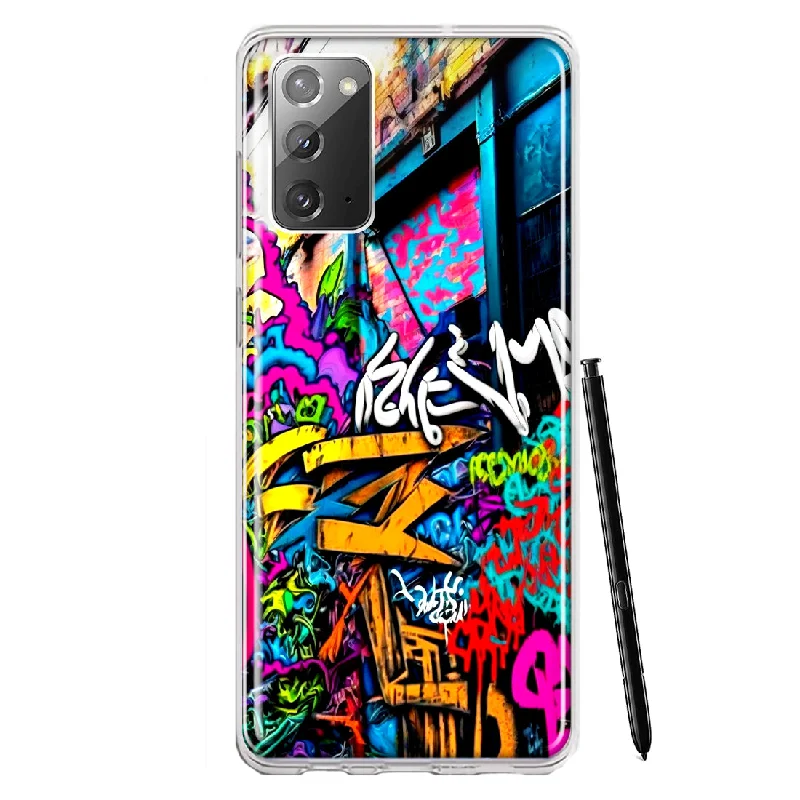 For Samsung Galaxy Note 20 Urban Graffiti Street Art Painting Design Hybrid Protective Phone Case Cover