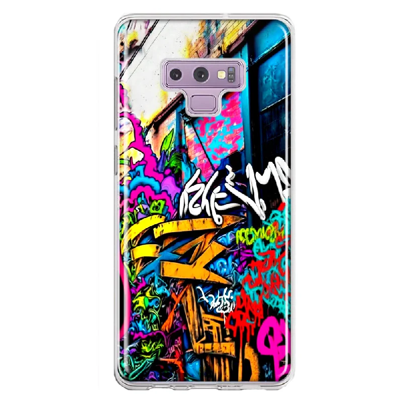 For Samsung Galaxy Note 9 Urban Graffiti Street Art Painting Design Hybrid Protective Phone Case Cover