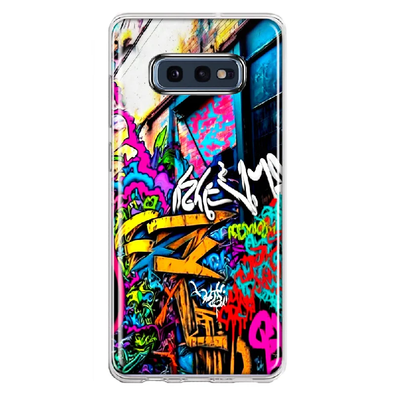 For Samsung Galaxy S10e Urban Graffiti Street Art Painting Design Hybrid Protective Phone Case Cover