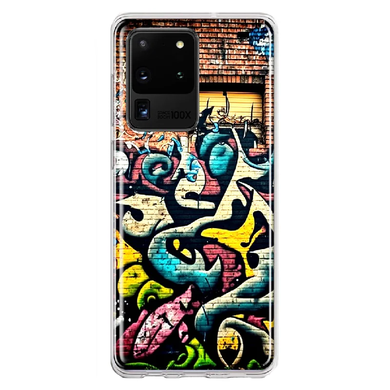 For Samsung Galaxy S20 Ultra Urban Graffiti Wall Art Painting Design Hybrid Protective Phone Case Cover