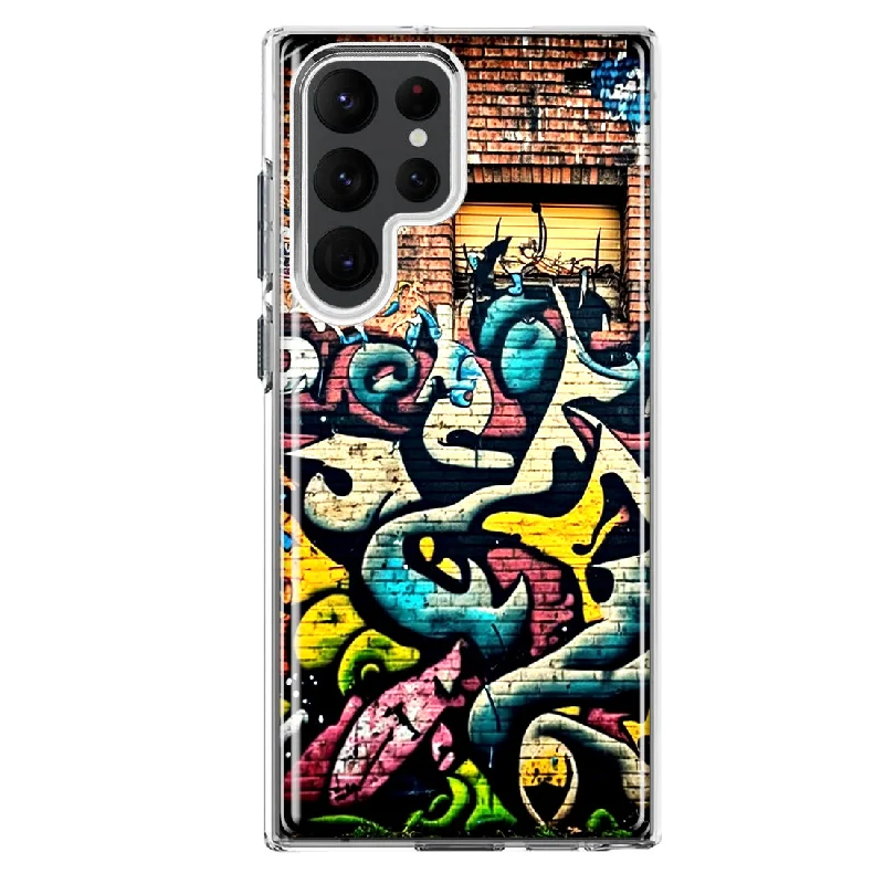 For Samsung Galaxy S22 Ultra Urban Graffiti Wall Art Painting Design Hybrid Protective Phone Case Cover