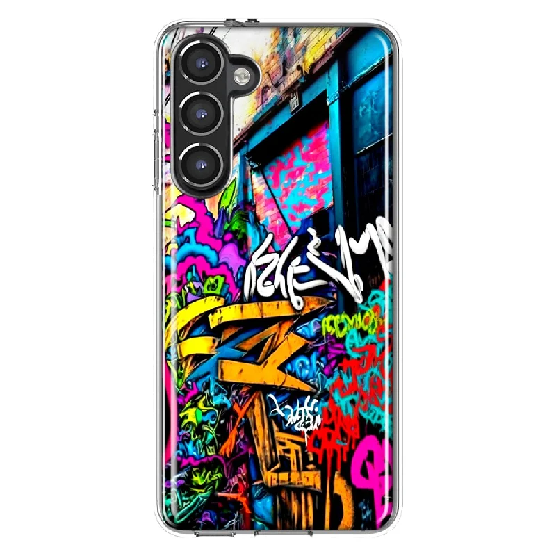 For Samsung Galaxy S23 Plus Urban Graffiti Street Art Painting Design Hybrid Protective Phone Case Cover