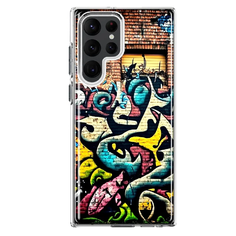 For Samsung Galaxy S23 Ultra Urban Graffiti Wall Art Painting Design Hybrid Protective Phone Case Cover