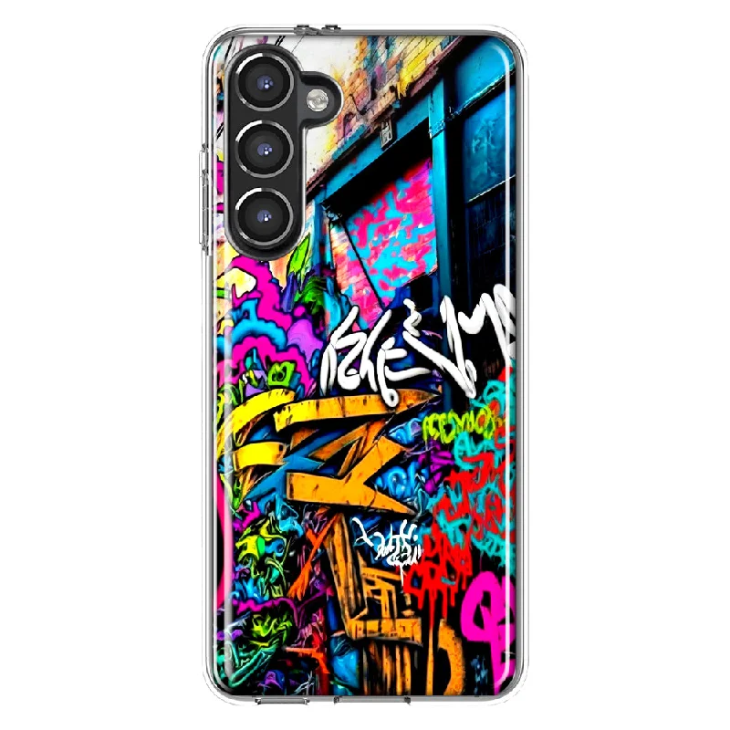 For Samsung Galaxy S23 Urban Graffiti Street Art Painting Design Hybrid Protective Phone Case Cover