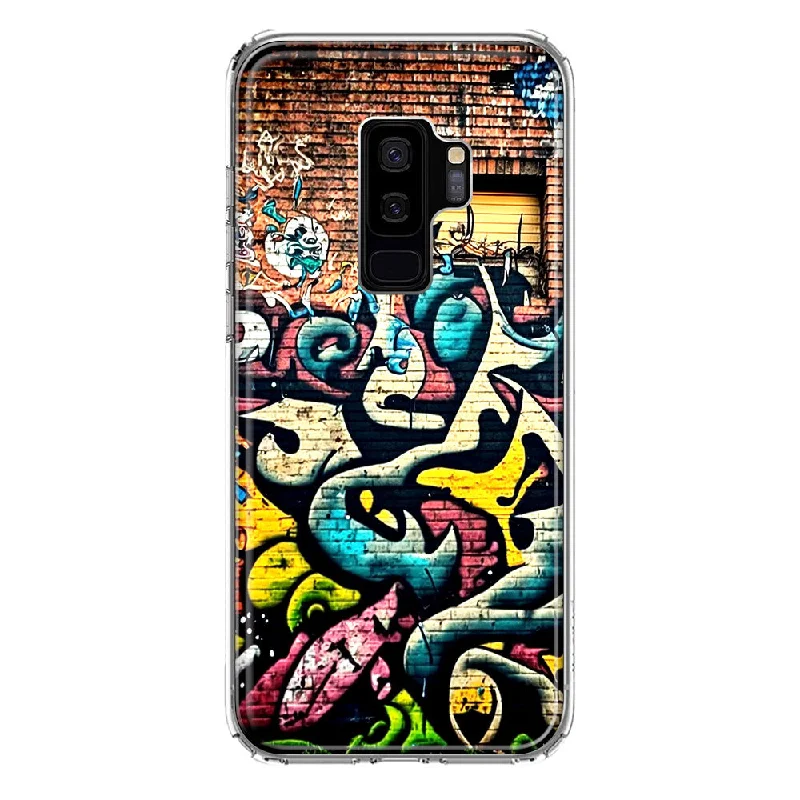 For Samsung Galaxy S9 Plus Urban Graffiti Wall Art Painting Design Hybrid Protective Phone Case Cover