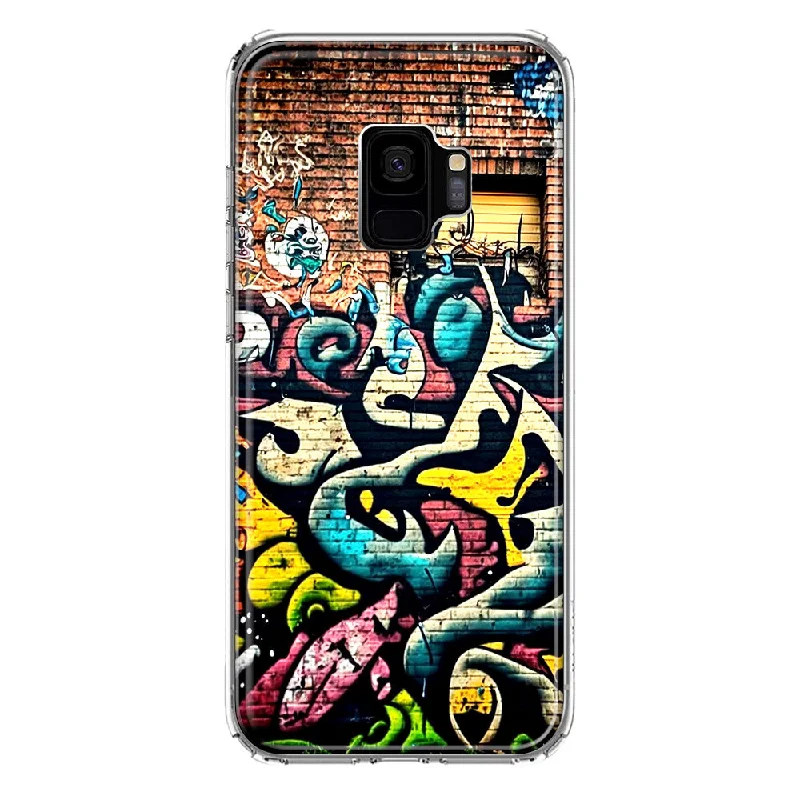 For Samsung Galaxy S9 Urban Graffiti Wall Art Painting Design Hybrid Protective Phone Case Cover