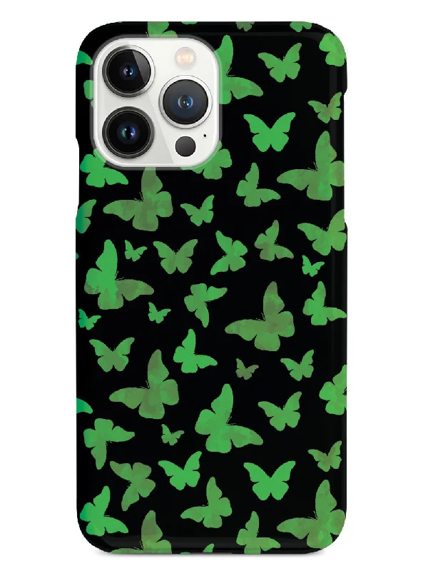 Green Butterflies - Black Case