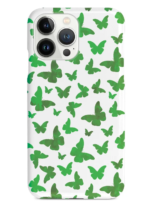 Green Butterflies - White Case