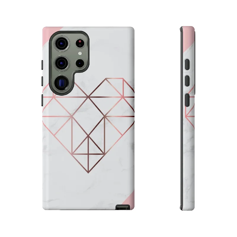 Heart Rose Gold Android Case - Protective Phone Case