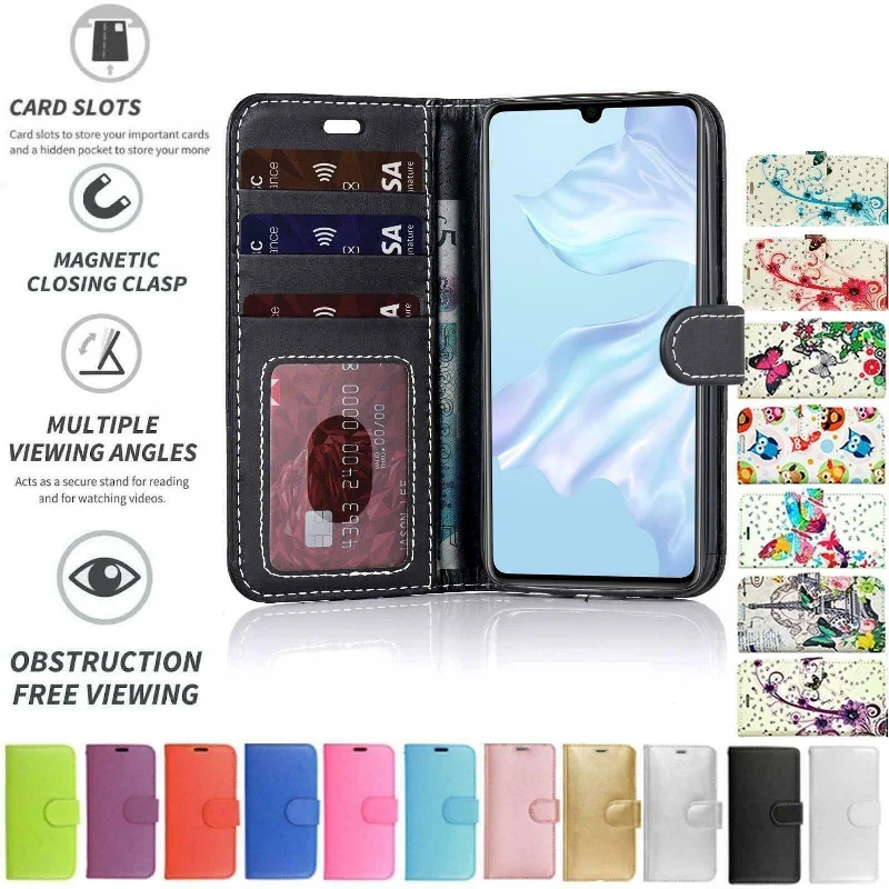 Honor Play Flip Folio Book Wallet Case