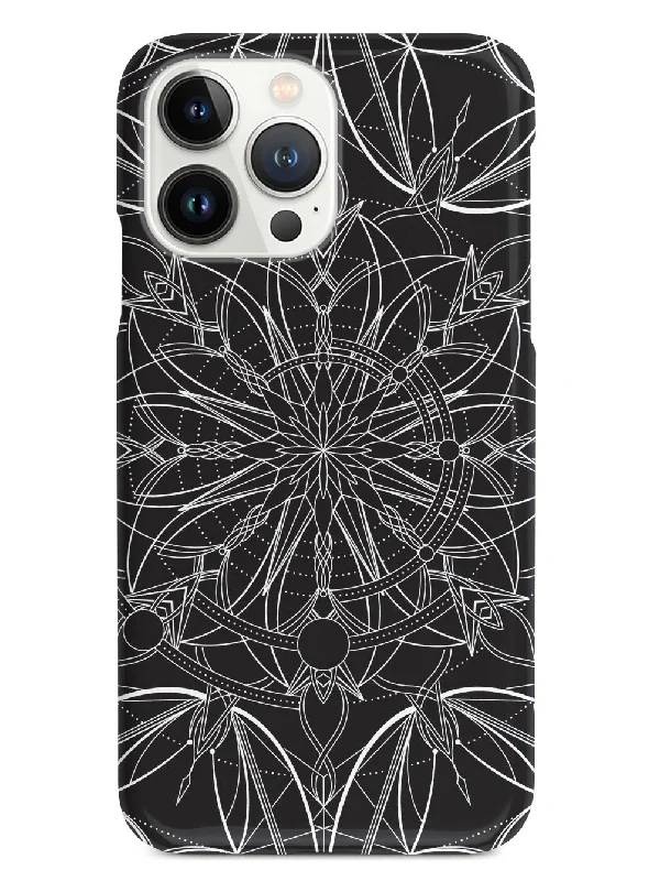 Intricate Mandala Line Art - Black Case