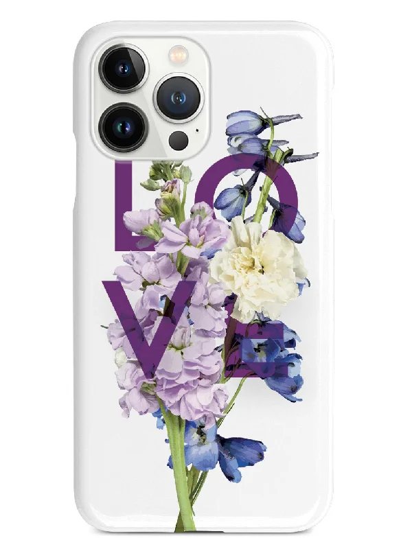 Love and Purple Flowers - White Case