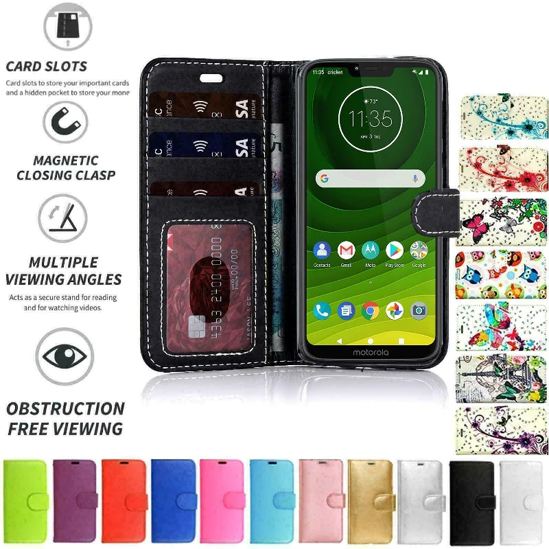 Moto G8 Flip Folio Book Wallet Case