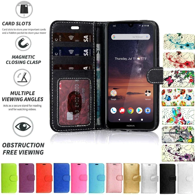 Nokia 5 Printed Flip Folio Book Wallet Case