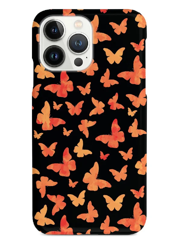 Orange Butterflies - Black Case