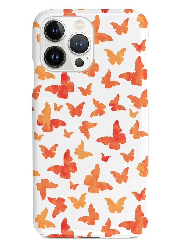 Orange Butterflies - White Case