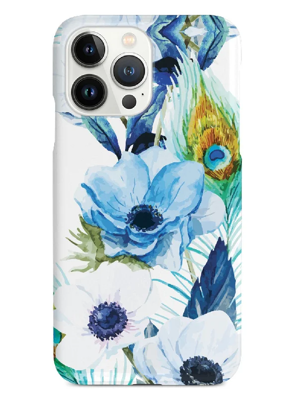 Peacock Feather Flowers - White Case