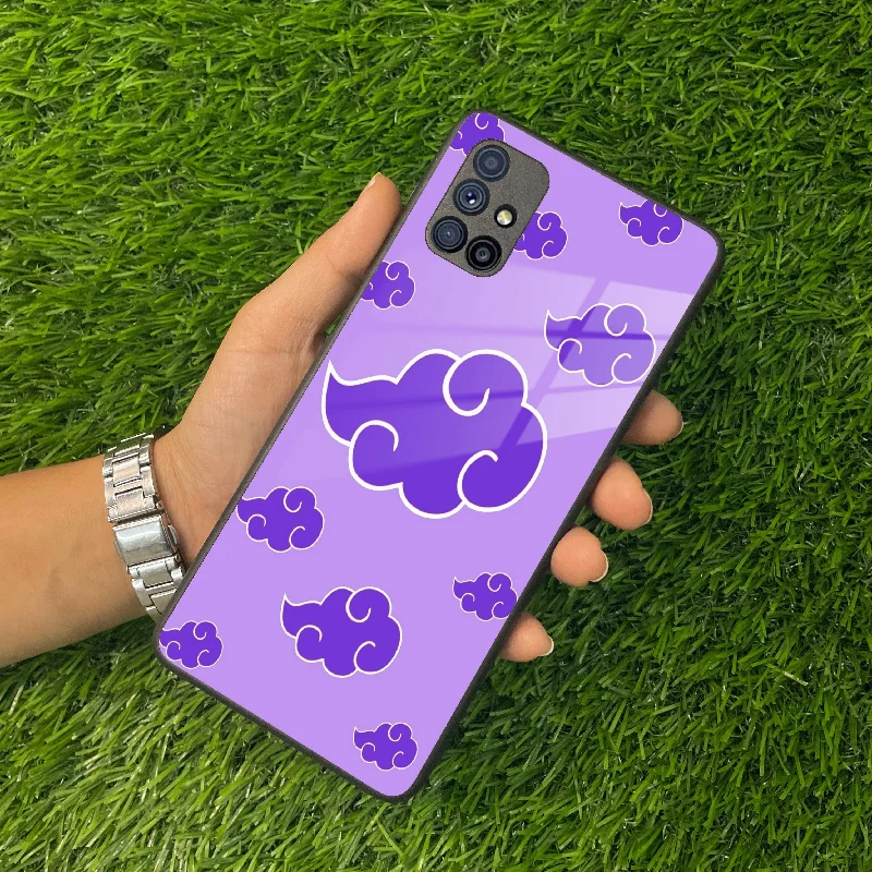 Purple Cloud Mobile Glass Phone Case Cover For Samsung