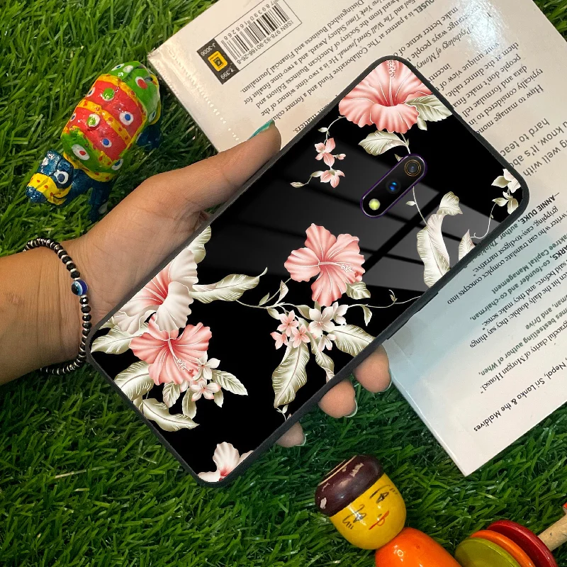 Retro Floral Glass Phone Case And For Realme/Narzo