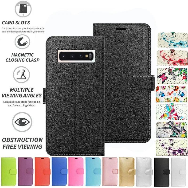 Samsung Galaxy S10 Flip Folio Book Wallet Case