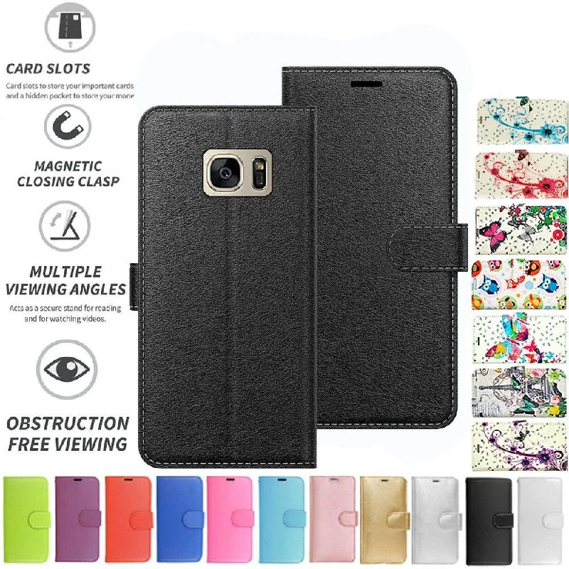 Samsung Galaxy S7 Flip Folio Book Wallet Case