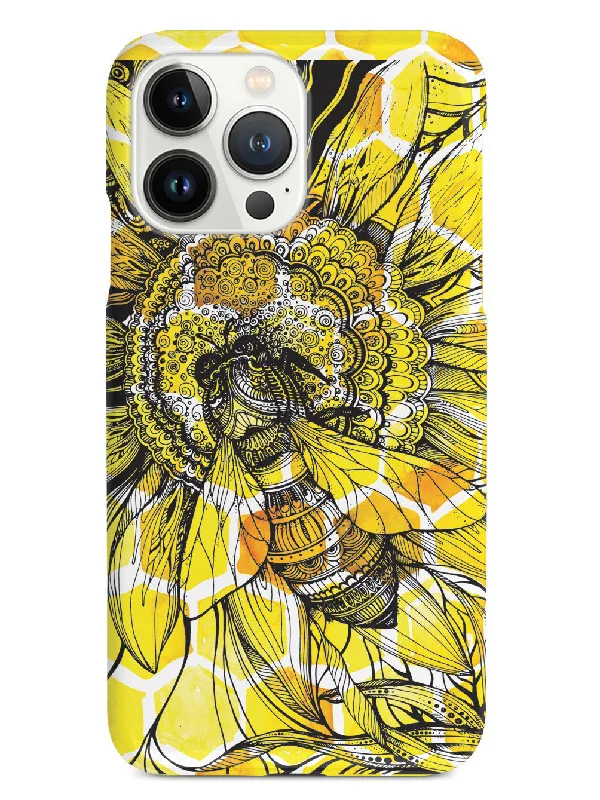 Sunflower Honey Bee - Black Case