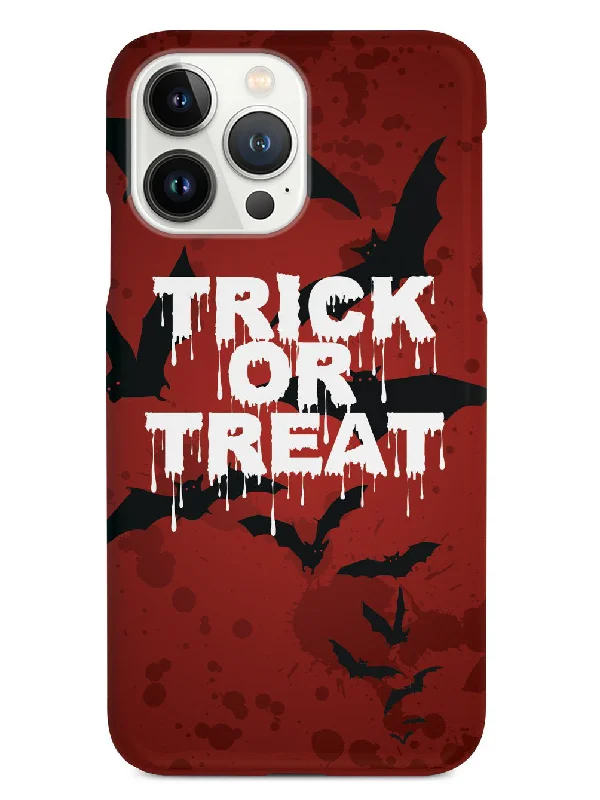 Trick or Treat - Bats in Red Background - Black Case