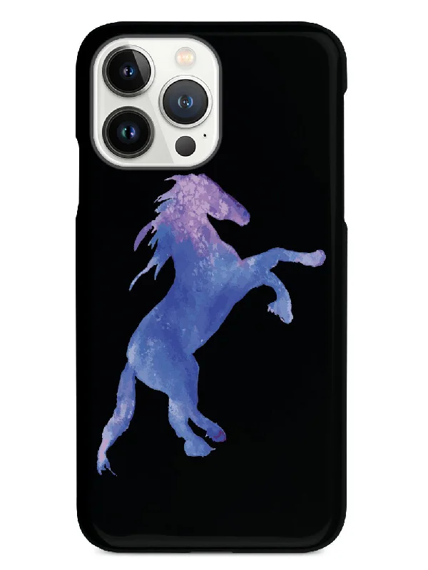 Watercolor Horse Silhouette - Black Case