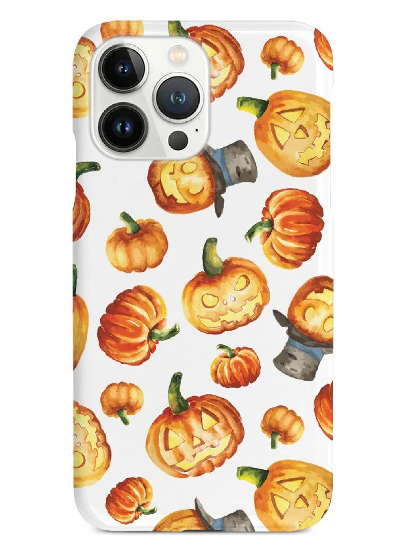 Watercolor Jack O Lanterns - White Case