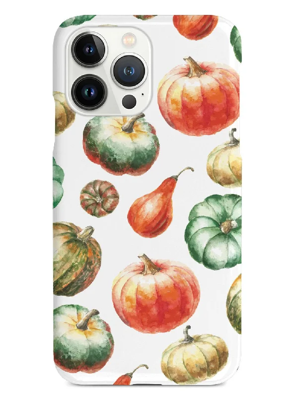 Watercolor Pumpkins - White Case