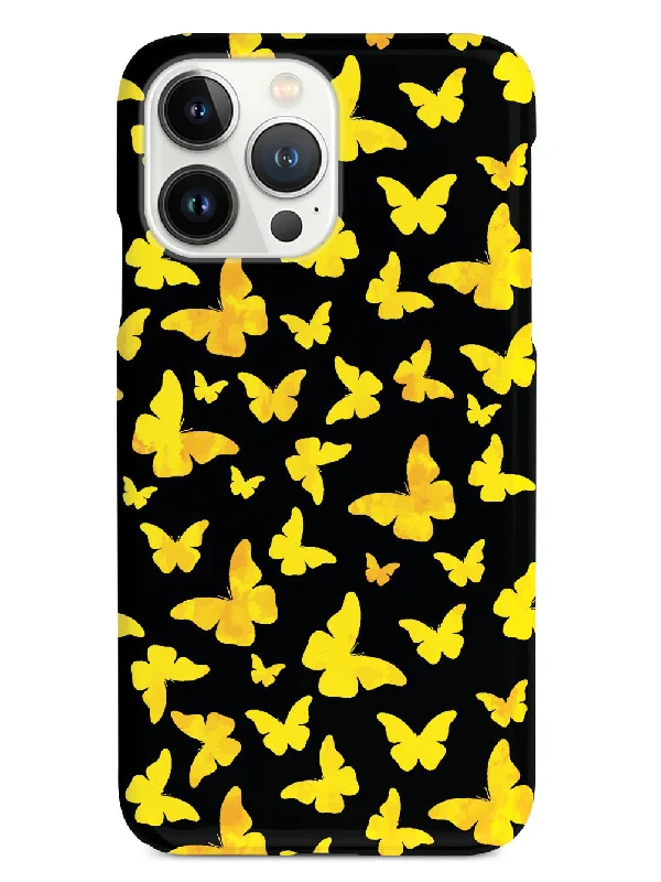 Yellow Butterflies - Black Case